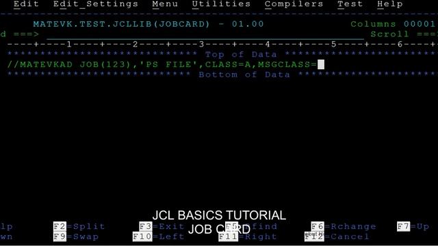 JobCard in JCL - Mainframe JCL Practical Tutorial - Part 1 смотреть онлайн