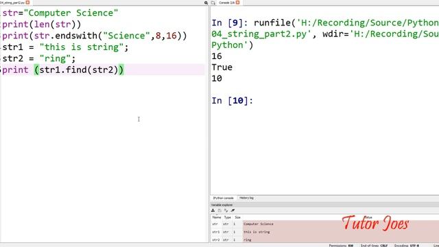 String and Its Functions In Python Tamil Part-2 смотреть онлайн