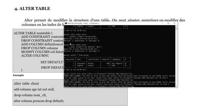 Bases de Données | 23 - SQL : ALTER TABLE , Les Contraintes & Les Index смотреть онлайн