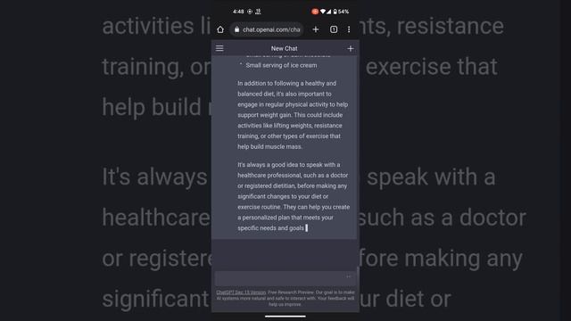 Asking Chat GPT for a Veg Customized Diet Plan смотреть онлайн