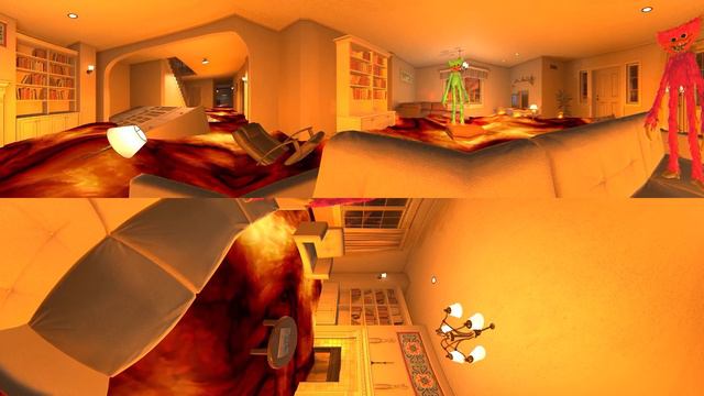 VR 360 Poppy Playtime :  The Floor is Lava! survive with Huggywuggy смотреть онлайн