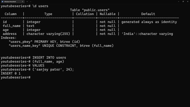 PostgreSQL Data Insertion: Adding Rows and Working with Default Values | Mastering PostgreSQL 2023 смотреть онлайн