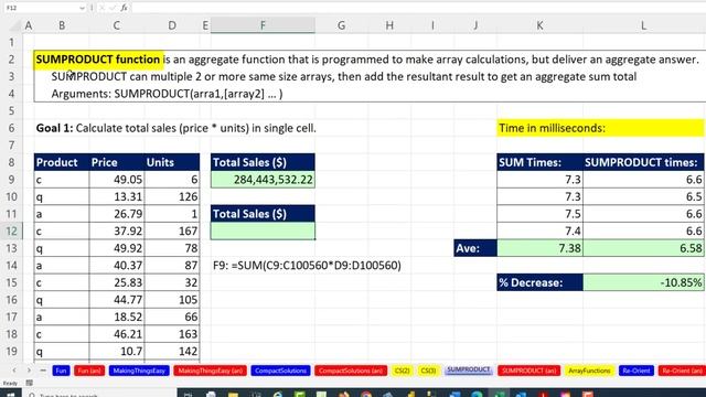 Excel Array Formulas & Functions: 50 Examples of How to Become an Array Expert! - 365 MECS 09 смотреть онлайн