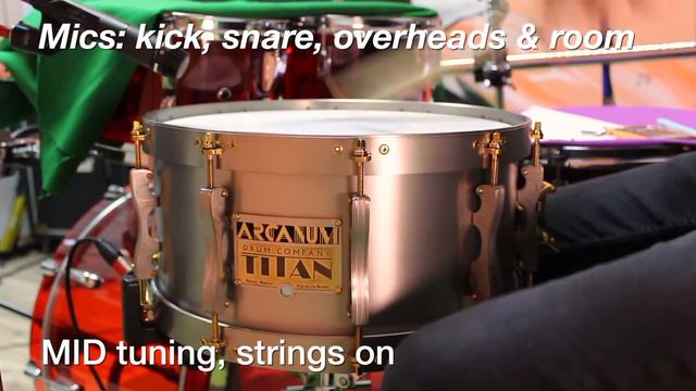 Arcanum Hand Cannon Air Titanium 14x6,5 (обзор малого барабана, snare drum test) смотреть онлайн