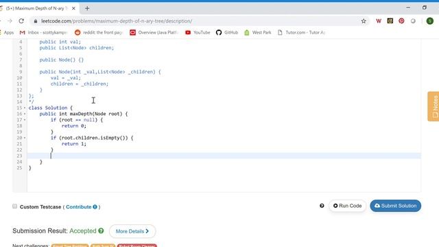 Maximum Depth of N ary Tree смотреть онлайн