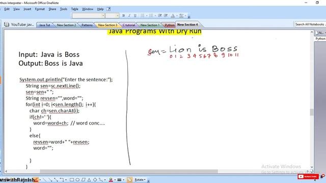 How to reverse sentence in Java | String program in java | Java programs with dry run смотреть онлайн
