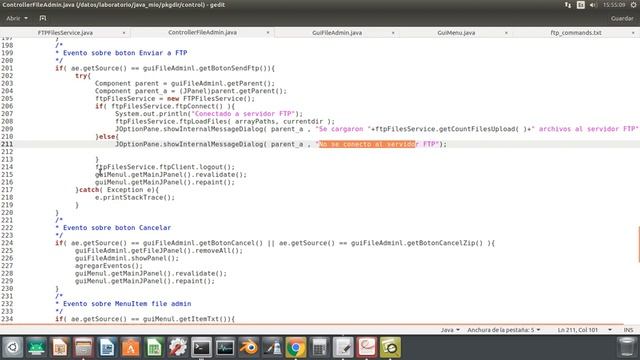 Java FTP server cargar archivos смотреть онлайн