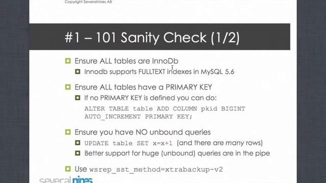 Webinar replay: 9 DevOps Tips for Going in Production with Galera Cluster for MySQL - part 1 смотреть онлайн
