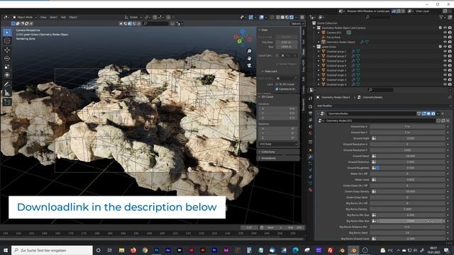 Procedural Landscape - Blender Geometry Nodes 3.0 смотреть онлайн