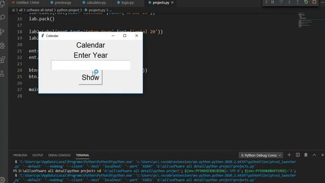 Create Gui Calendar Using Python Tkinter | Tkinter Project смотреть онлайн