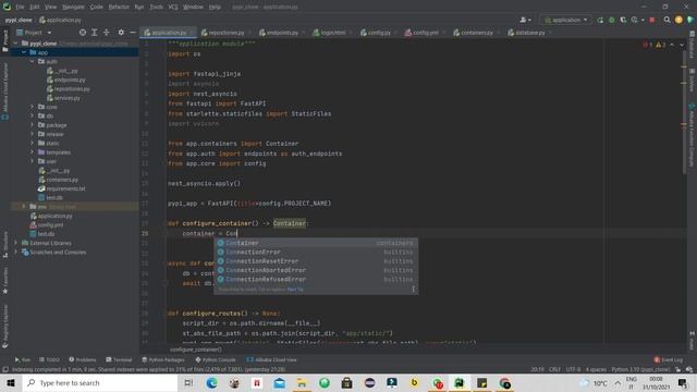 PYPI CLONE avec FastAPI + Dependency Injection +Docker:Test de notre application[15/50] смотреть онлайн