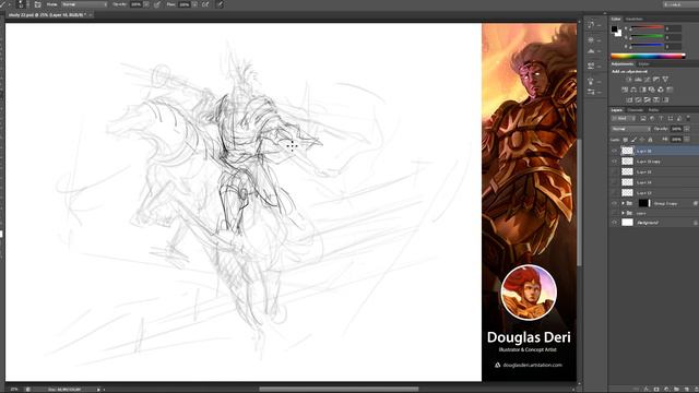 Elden Ring - Tree Sentinel - Fan Art - sketch and coloring ( Part 01) смотреть онлайн