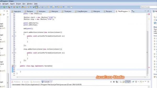 Видеоурок по java SWING, обработка событий