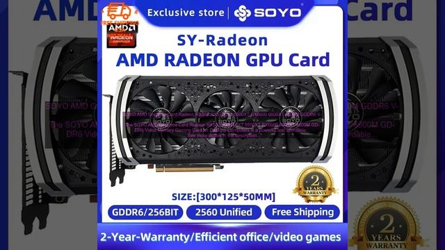 1005005099059947 SOYO AMD Graphics Card Radeon RX580 RX5700XT 5500XT RX6600 6600XT 6600 смотреть онлайн