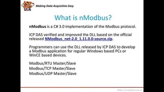 Modbus Based Data Acquisition Training смотреть онлайн