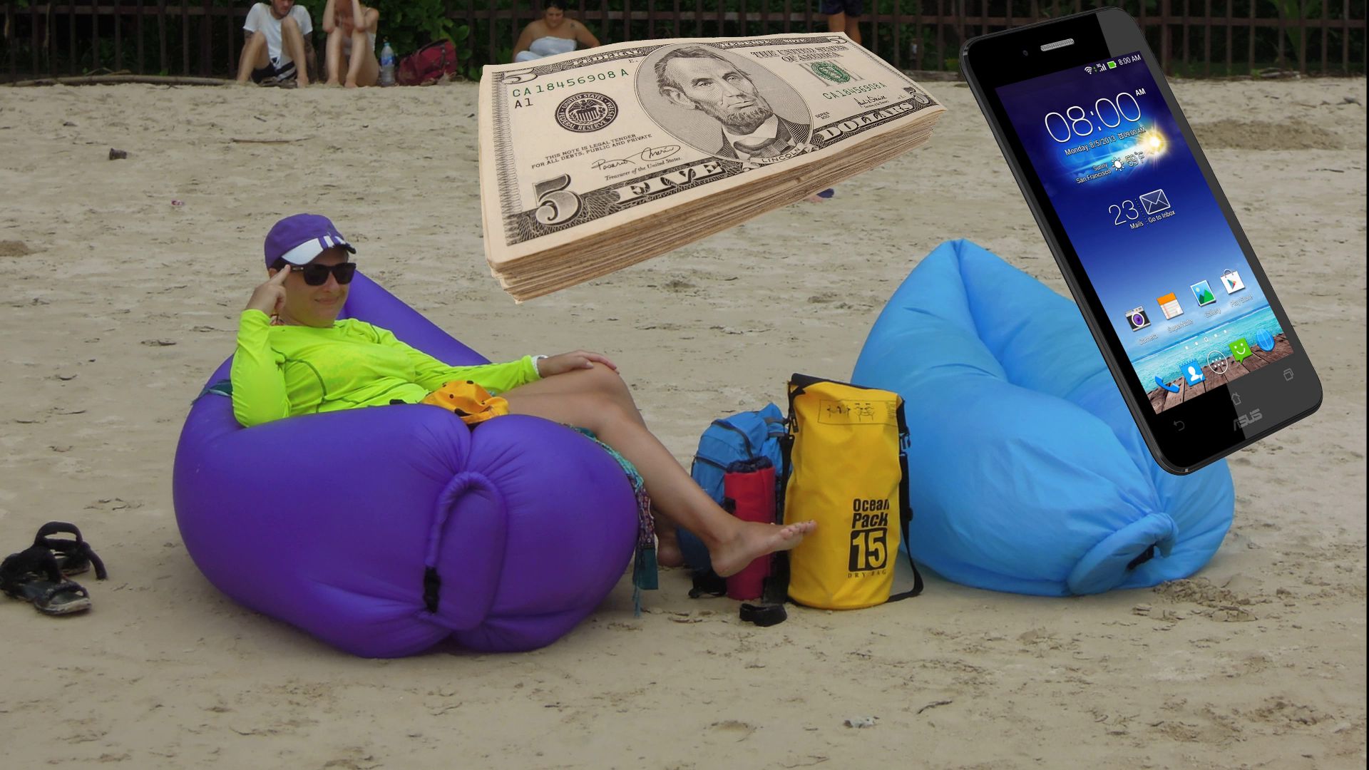 НАДУВНОЙ ЛЕЖАК ДЛЯ ПЛЯЖА - LAZY BAG, LAMZAC, AIR BAG | КАК НАДУТЬ ЛАМЗАК ? КАК ВЫБРАТЬ БИВАН ? смотреть онлайн