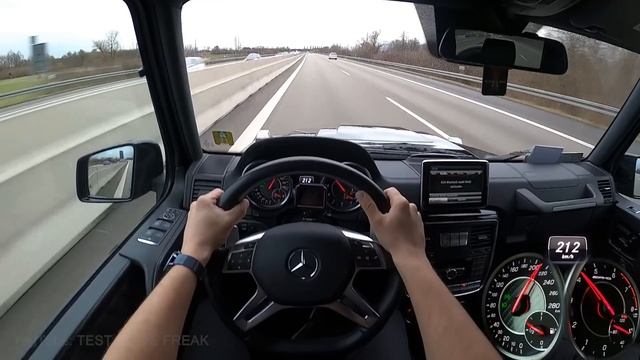 2017 Mercedes-AMG G 63 Brabus 5.5L V8 571 PS TOP SPEED AUTOBAHN DRIVE POV смотреть онлайн