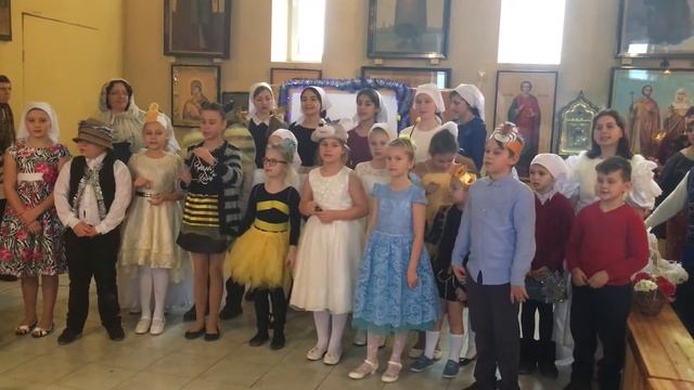 колядка Днесь Христос от Девы Чистой / воскресная школа смотреть онлайн