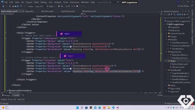 WPF & MVVM/ Modern Main UI Design (Part 1/2) - Repository of Styles, Menu Buttons, Icons, Drag... смотреть онлайн