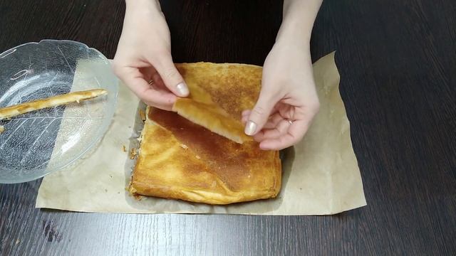 Торт Наполеон из готового теста за 1 час. Бюджетный и вкусный Наполеон с заварным кремом. смотреть онлайн