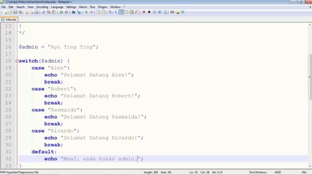 PHP #13: Switch Statement смотреть онлайн