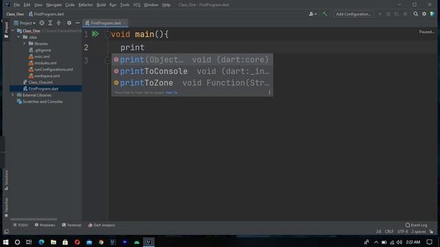 #1 Dart Tutorial Hello World |Dart for Flutter | IntelliJ IDEA смотреть онлайн