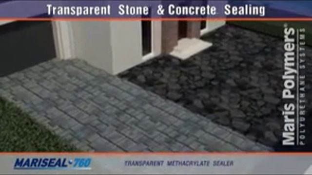 Прозрачная защита камня, бетона материалами Mariseal