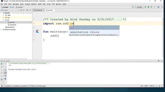 kotlin tutorial in hindi lec-7 (packages in kotlin in hindi) смотреть онлайн