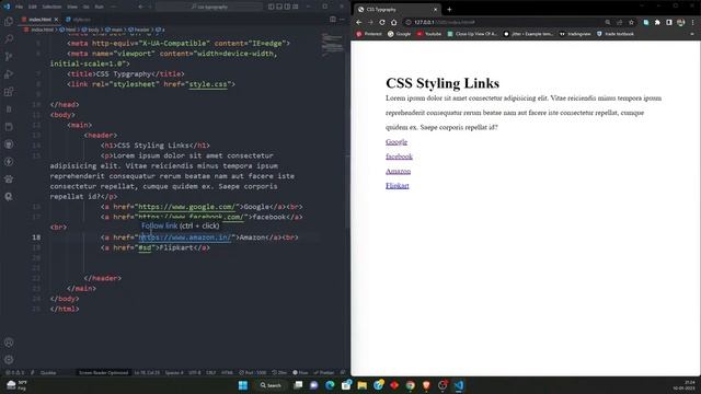 ? ? CSS Styling Links || HTML, CSS, JavaScript || Code and Study with me || Day 17 смотреть онлайн