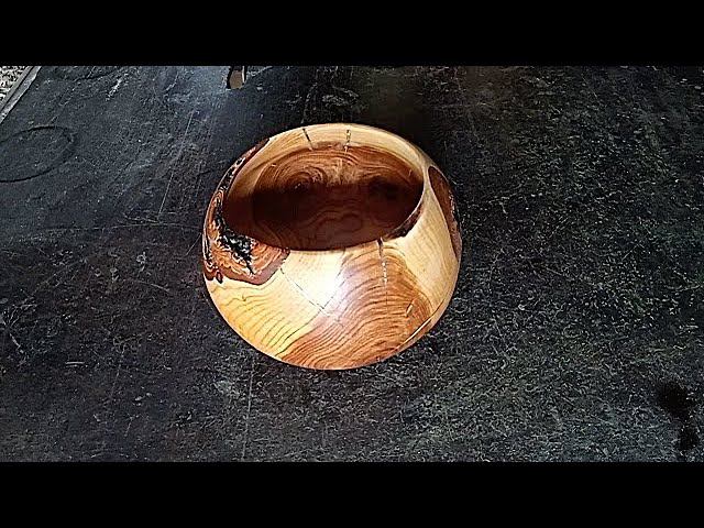 Реставрация чаши - конфетницы из абрикоса. смотреть онлайн