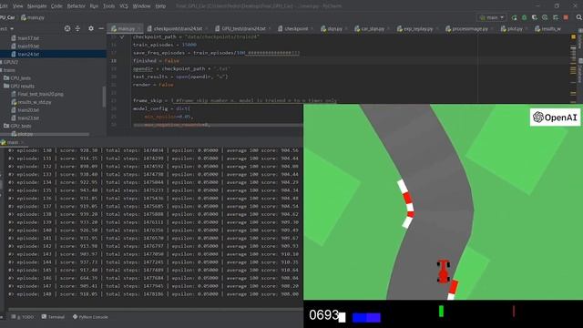 Solving OpenAI Gym's Self-driving Race Car Using Deep Q Learning (CarRacing-V0)