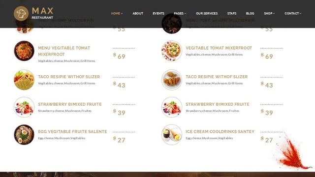 Restaurant - Responsive WordPress Theme смотреть онлайн