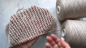 Новый процесс! ? Вяжу ажурный топ/ кофточку спицами на лето. Скоро будет мастер-класс!