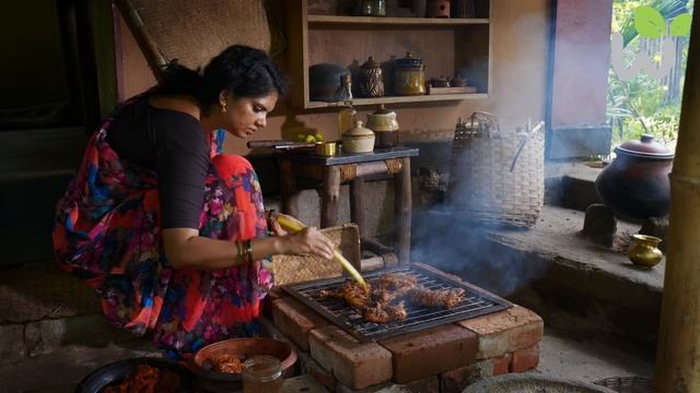 Monsoon Special | Grilled Chicken Recipes | A rainy day at village home | Village Lifestyle. смотреть онлайн