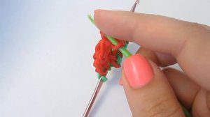 3D ПОМИДОР из резинок на крючке. Овощи из резинок | Tomato Rainbow Loom Charm