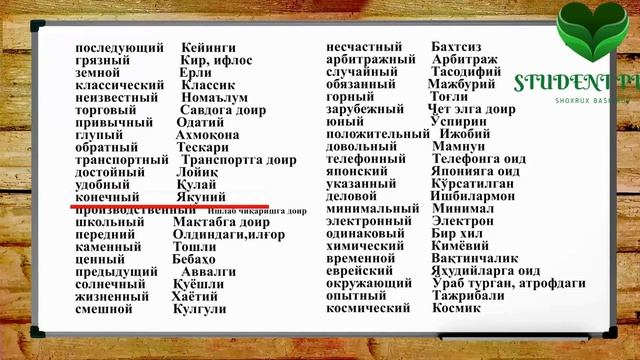 rus tili! Eng ko`p ishlatiladigan 3000 ta so`z! 8 sifatlar смотреть онлайн