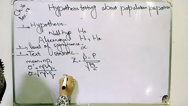 Hypothesis testing about population proportion ch 16 lec 17 смотреть онлайн