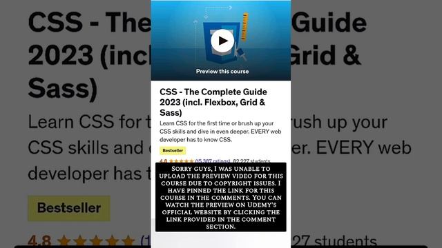 CSS - The Complete Guide 2023 (incl. Flexbox, Grid & Sass) смотреть онлайн