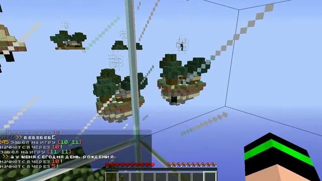 Minecraft (Skywars) 2 карты и все нубы смотреть онлайн