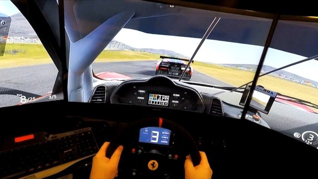 Assetto Corsa Ferrari 458 on Riverside sprint race onboard GoPro смотреть онлайн