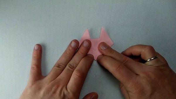 Easy Origami Cat Face – easy cat face origami for kids