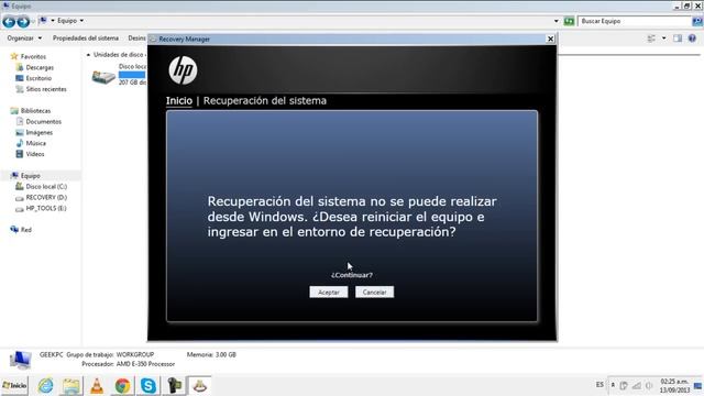 Tutorial.- Recovery Manager (Reformatear HP Windows 7) смотреть онлайн