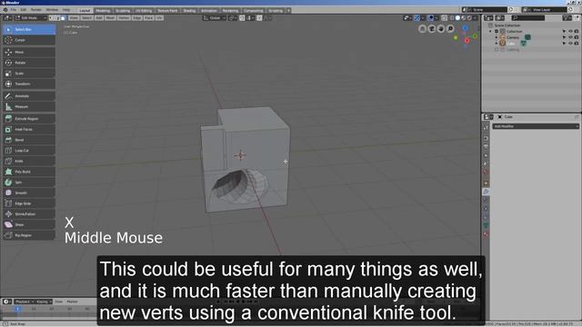 Using [Intersect Knife] And [Intersect Boolean] Tools - Blender 2.8 Tutorial