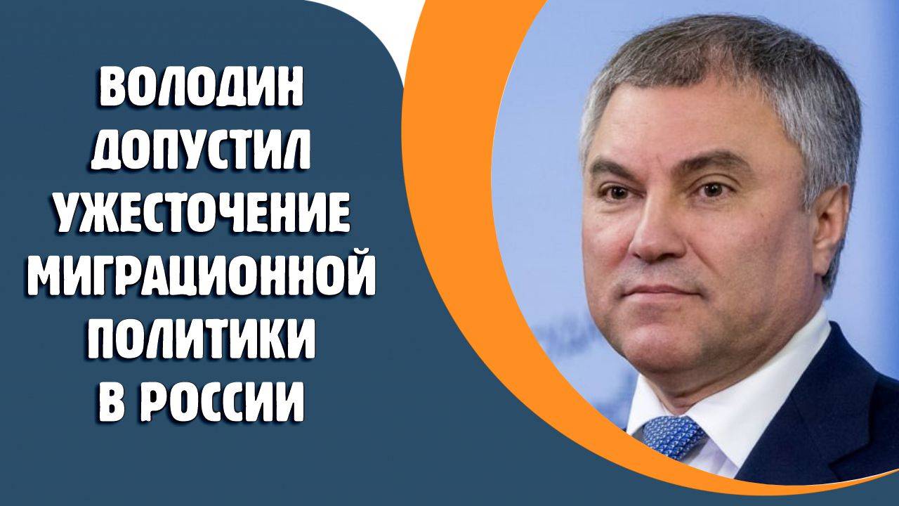 Володин допустил ужесточение миграционной политики в России