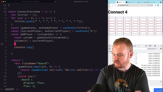 Connect 4 game with React and Next.js смотреть онлайн