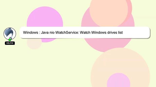 Windows : Java nio WatchService: Watch Windows drives list смотреть онлайн