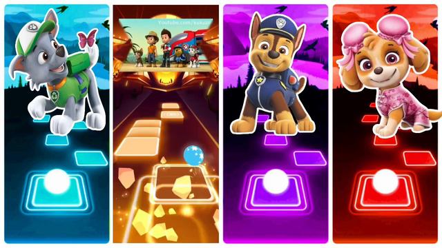 Rocky 🆚 Marshall 🆚 Chase 🆚 Skye || Tileshop Music Game 🎯🐾