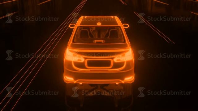 City car Wireframe View - conceptual смотреть онлайн