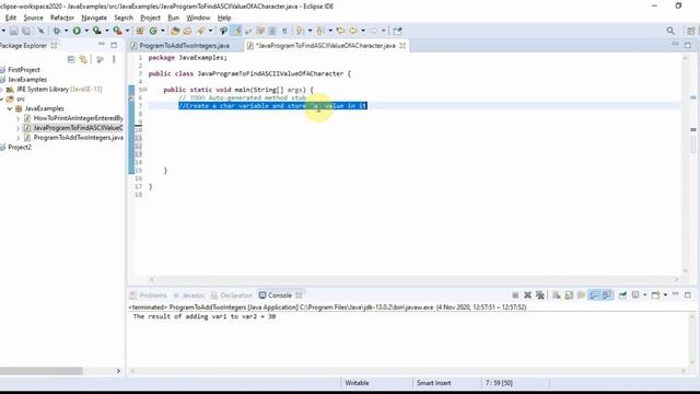 18 Java Program to Find ASCII Value of a character смотреть онлайн
