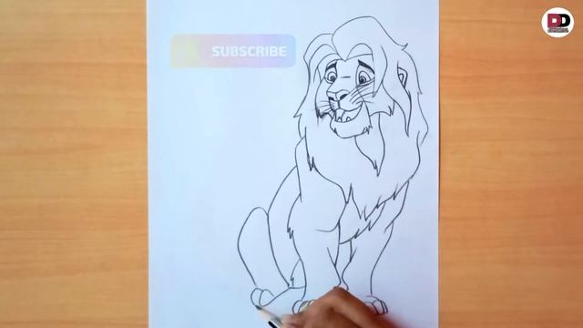 How to Draw a Lion Easy || Lion King Simba Drawing Step by Step смотреть онлайн